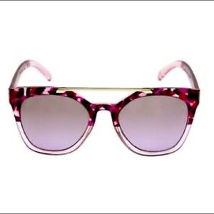 Betsey Johnson magenta tortoise aviators